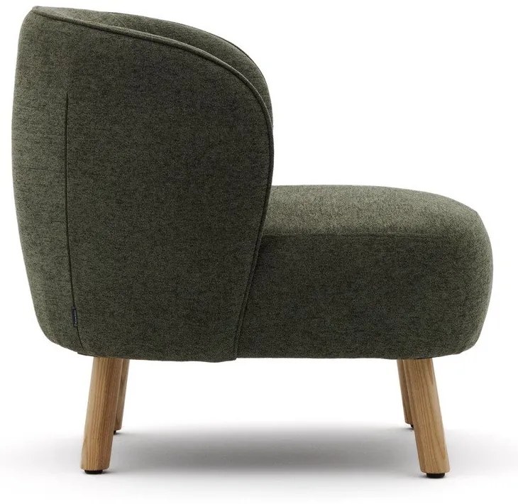 Zelené ženilkové kreslo Ulit – Kave Home