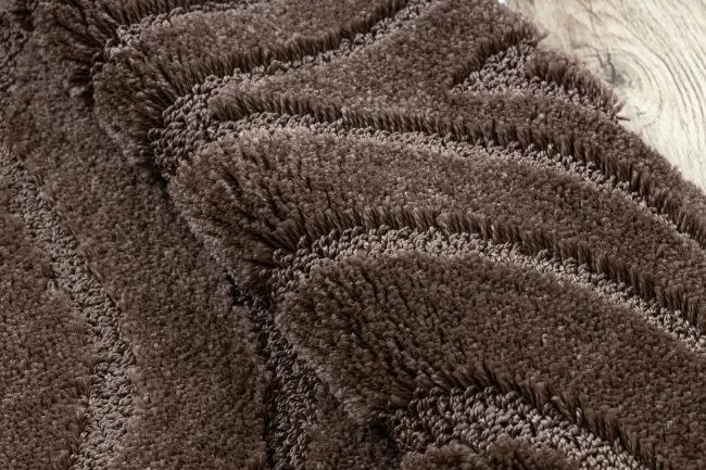 Kúpeľňový koberček SUPREME WAVES vlny, hnedý