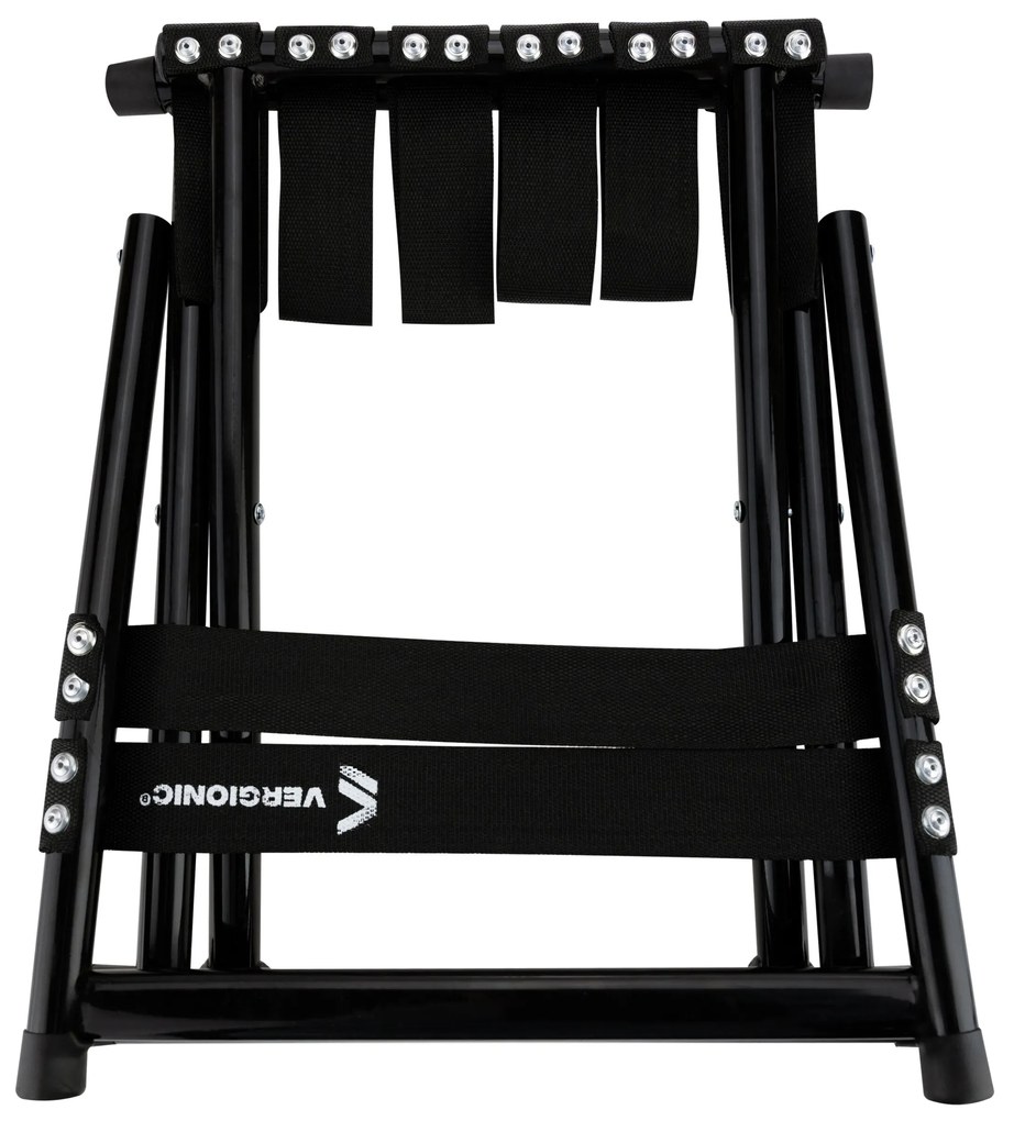 Vergionic 7816 Skladacia turistická stolička s operadlom, nosnosť 100 kg, čierna