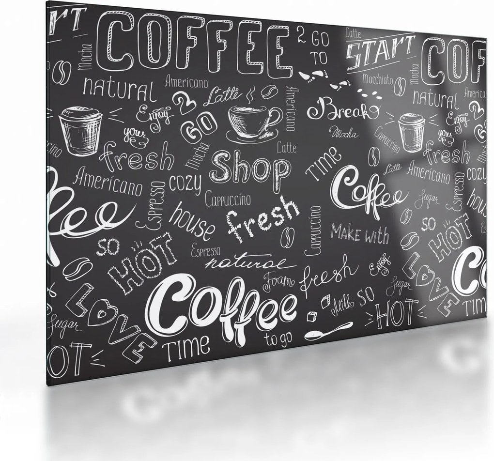 Sklenený obraz - Coffee (70x50 cm)