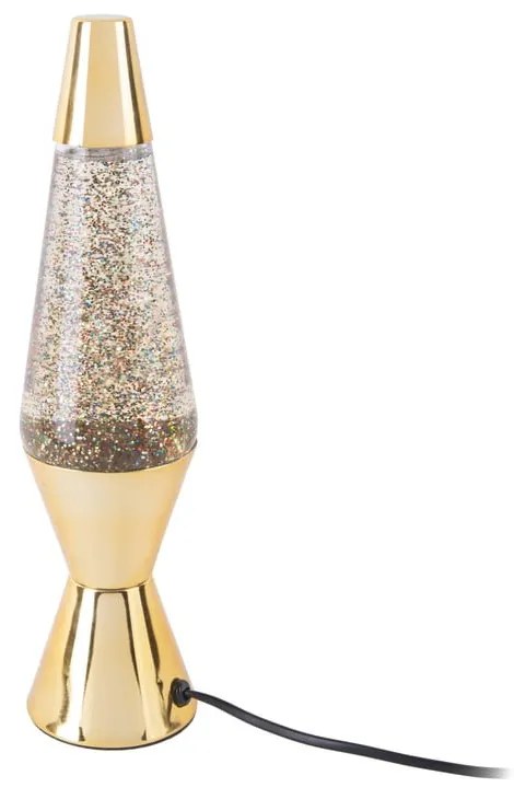 Stolová lampa v zlatej farbe s glitrami Leitmotiv Glitter, výška 37 cm