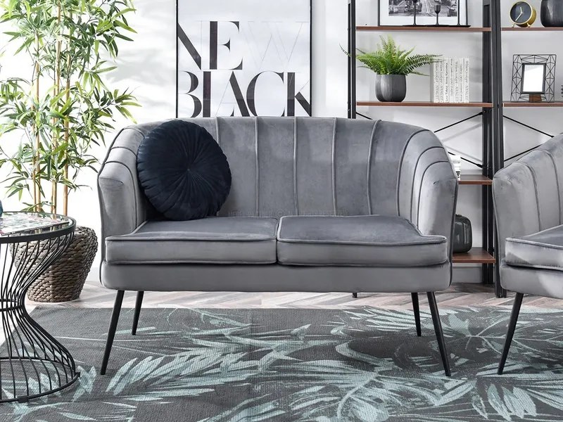 Pohovka Etimee S (sivá + čierna). Akcia -27%. Vlastná spoľahlivá doprava až k Vám domov. 1111398