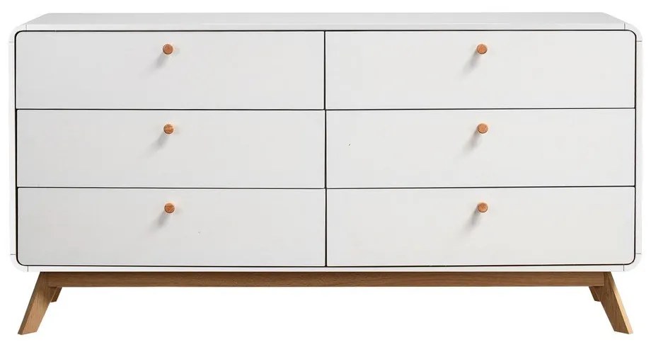 Biela nízka komoda 150x74 cm Caitlin – Støraa