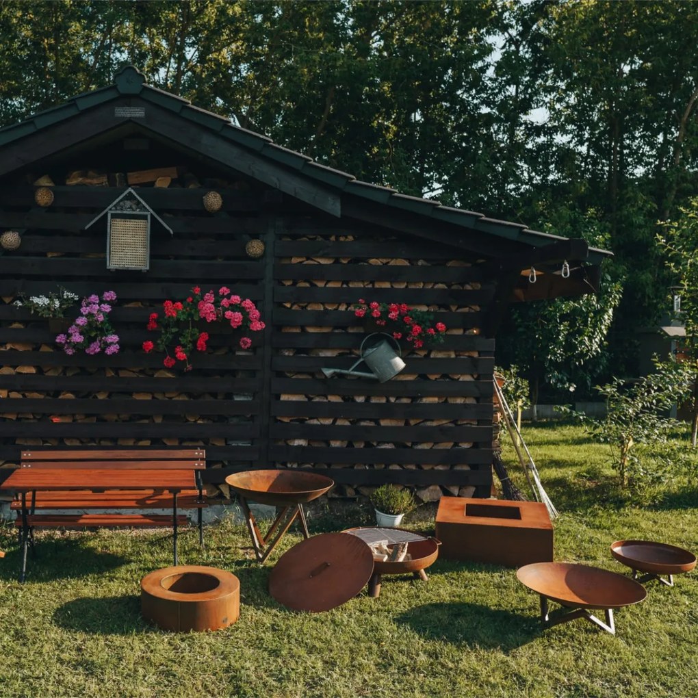 ZÁHRADNÉ OHNISKO NEREO CORTEN 100 cm