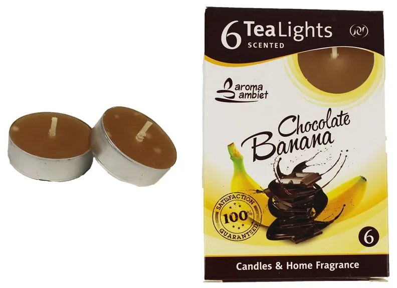 Sviečka čajová CHOCOLATE BANANA 6ks MSC-TL1007