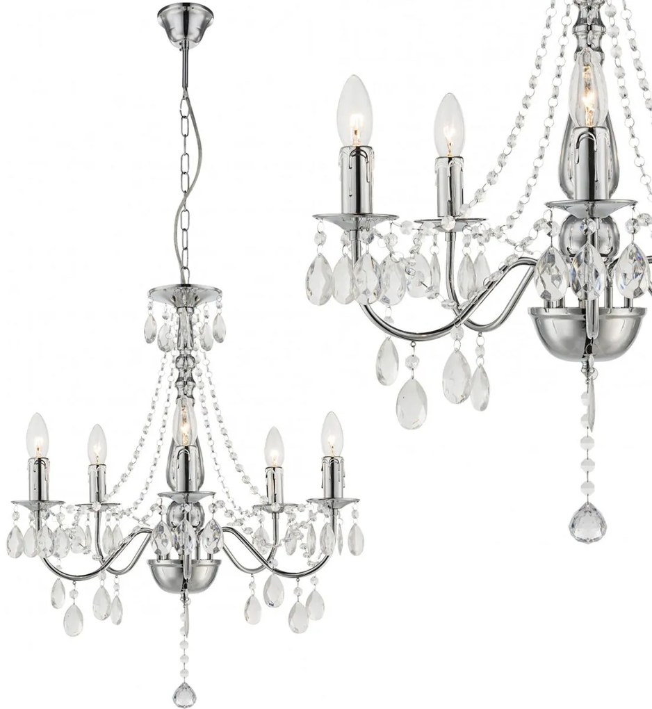 Toolight Toolight, stropné svietidlo 5xE14, EBT014-5CP, chróm, OSW-01249