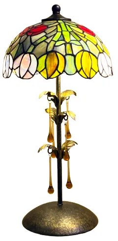 Retro lampa Tiffany TULIP Murano glass Drops Iron Base 56*26