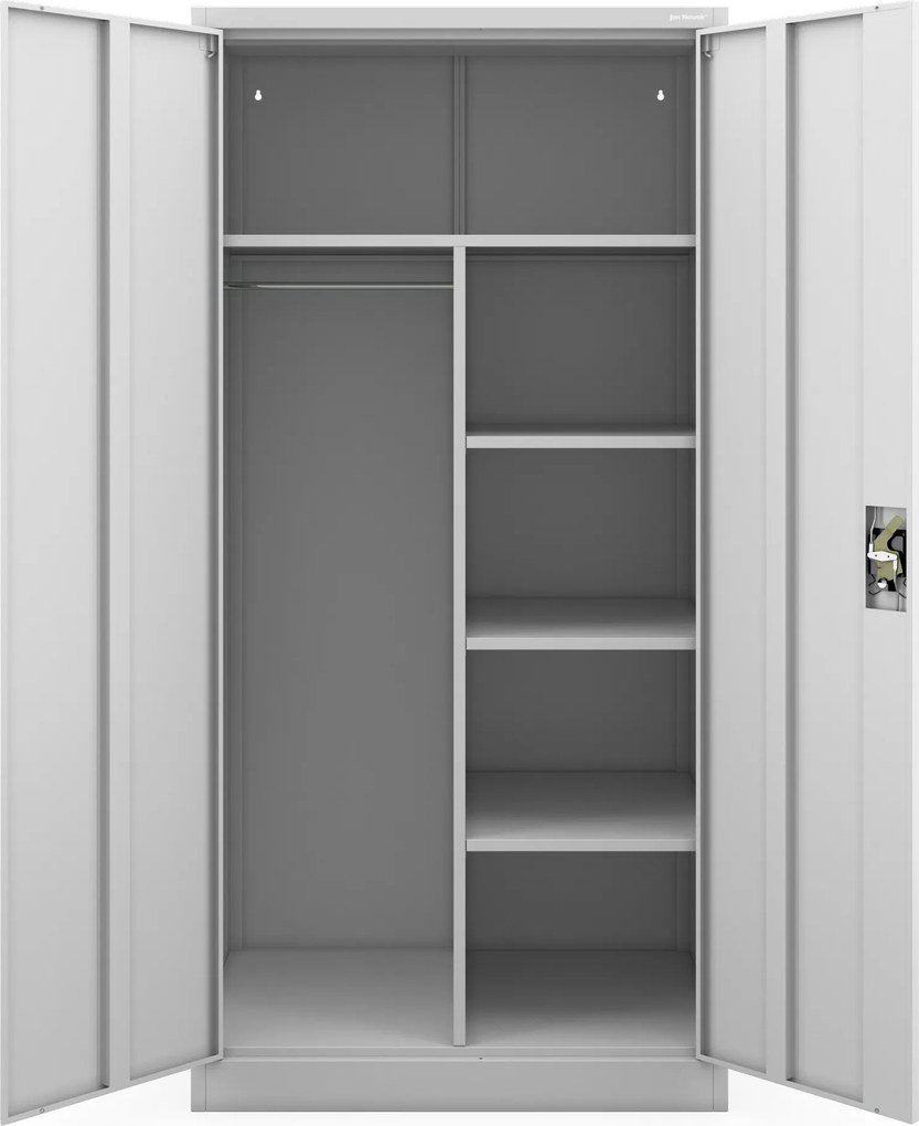 Hlboká uzamykateľná úschovná skriňa, sivá, 900x1850x600 mm: DAWID D600