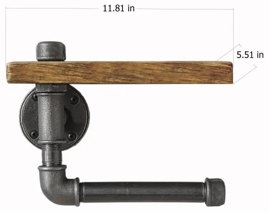 Držiak toaletného papiera s policou BORU 30x14 cm smrek