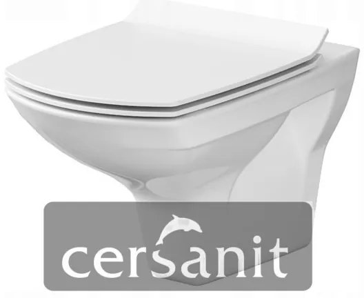 Cersanit Carina, antibakteriálne toaletné sedátko z duroplastu s pomalým zatváraním, biela, K98-0135