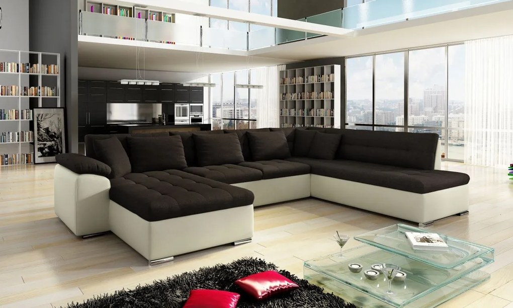 Rohová sedacia súprava Tony Bis, Dostupné poťahy: Uttario Velvet 2955 + Uttario Velvet 2955 + Uttario Velvet 2979, Strana: Pravá - U