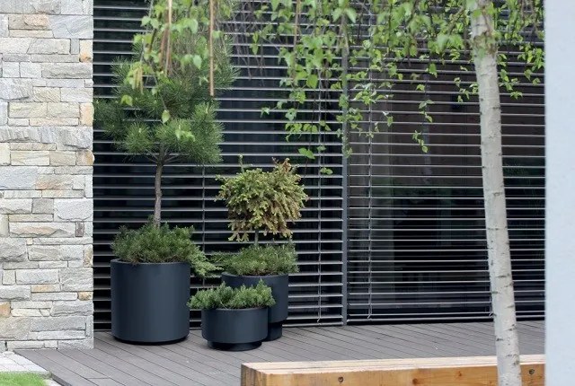 Kvetináč s vkladom HEOSO antracit