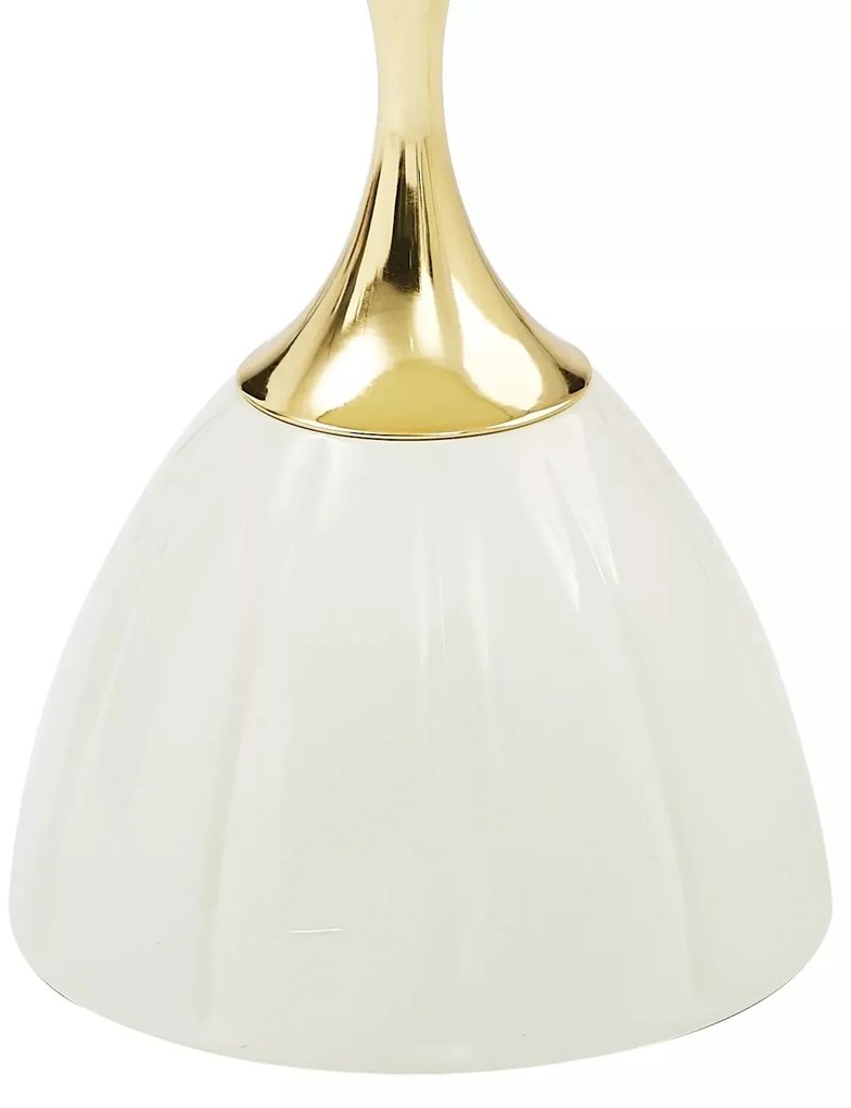 Odkladací stolík Piana 38 cm biely/zlatý