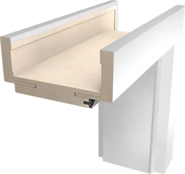 Obložková zárubňa DRE 70 cm pre hrúbku steny 10-12,5 cm biela ľavá O2BLAK70L