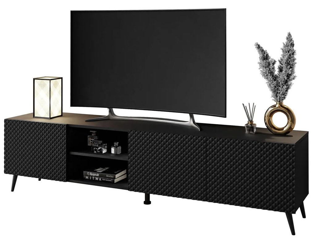 TV stolík AISHA čierna matná