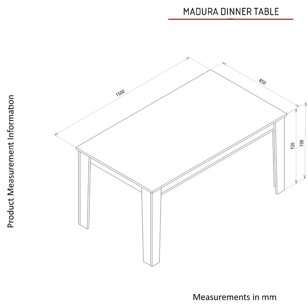 Jedálenský stôl (pre 6 osôb) Malorka (Dub). Vlastná spoľahlivá doprava až k Vám domov. 1073330