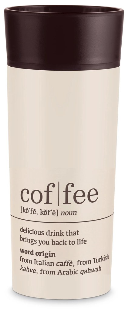 Cestovný hrnček na kávu TO GO, Coffee Dictionary