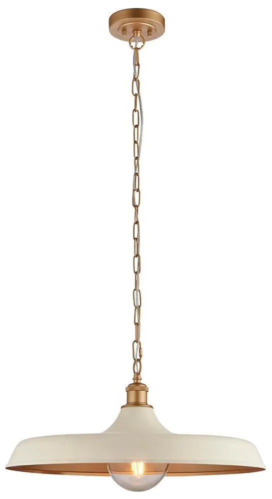 Endon 99999 - Luster na reťazi SABIAN 1xE27/10W/230V krémová/zlatá