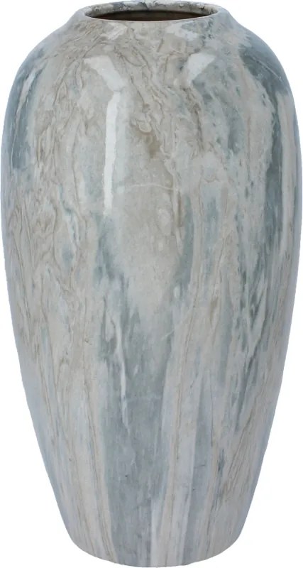 KERAMICKÁ VÁZA 14 x 14 x 25,5 CM S EFEKTOM MARMORU *5696