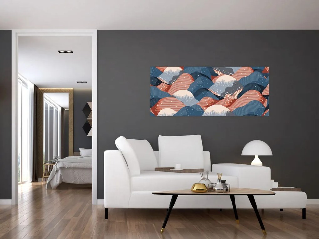 Obraz - Japonské vlny (120x50 cm)