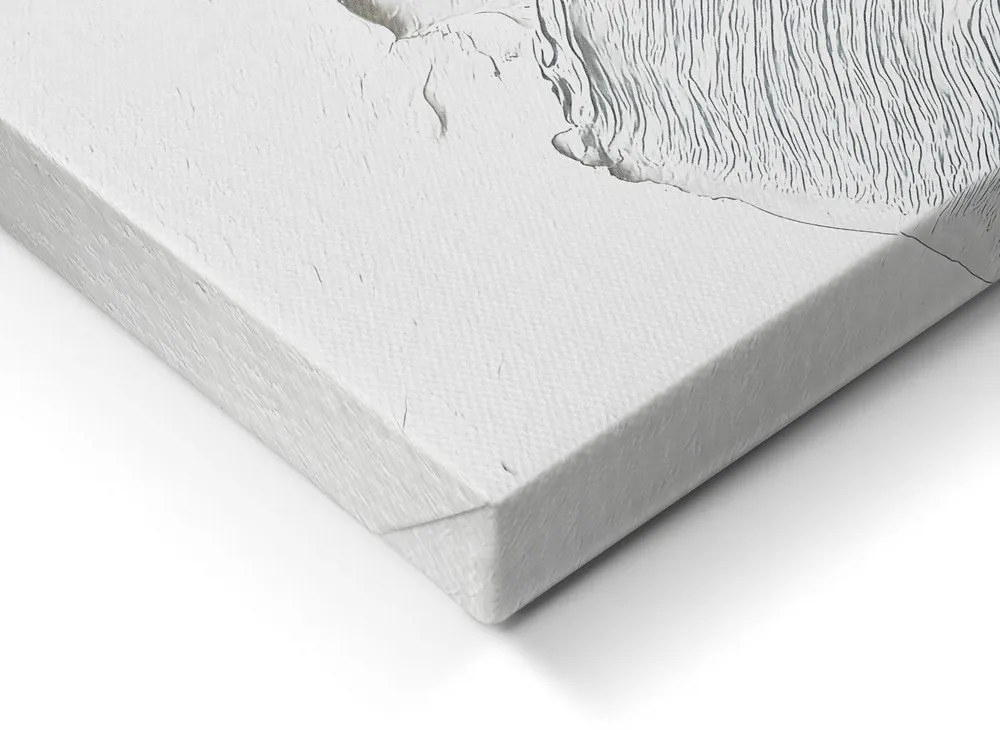 Obraz s ručne maľovanými prvkami 70x100 cm Petal Glow – Styler