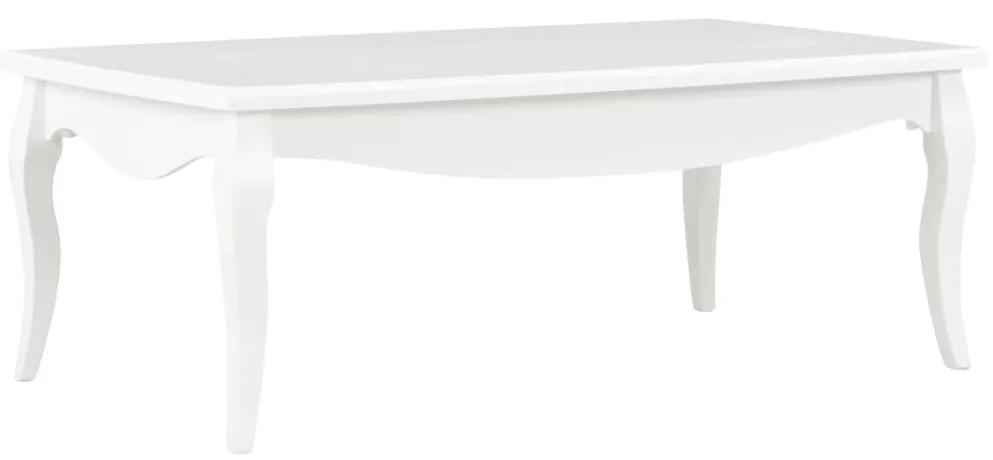 Konferenčný stolík, biely 110x60x40 cm, borovicový masív