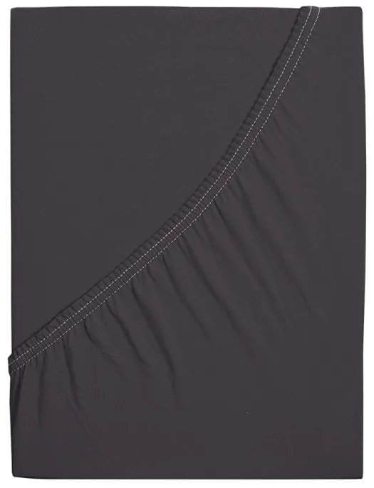 Jersey plachta do detskej postieľky EXCLUSIVE 60x120 cm antracitová
