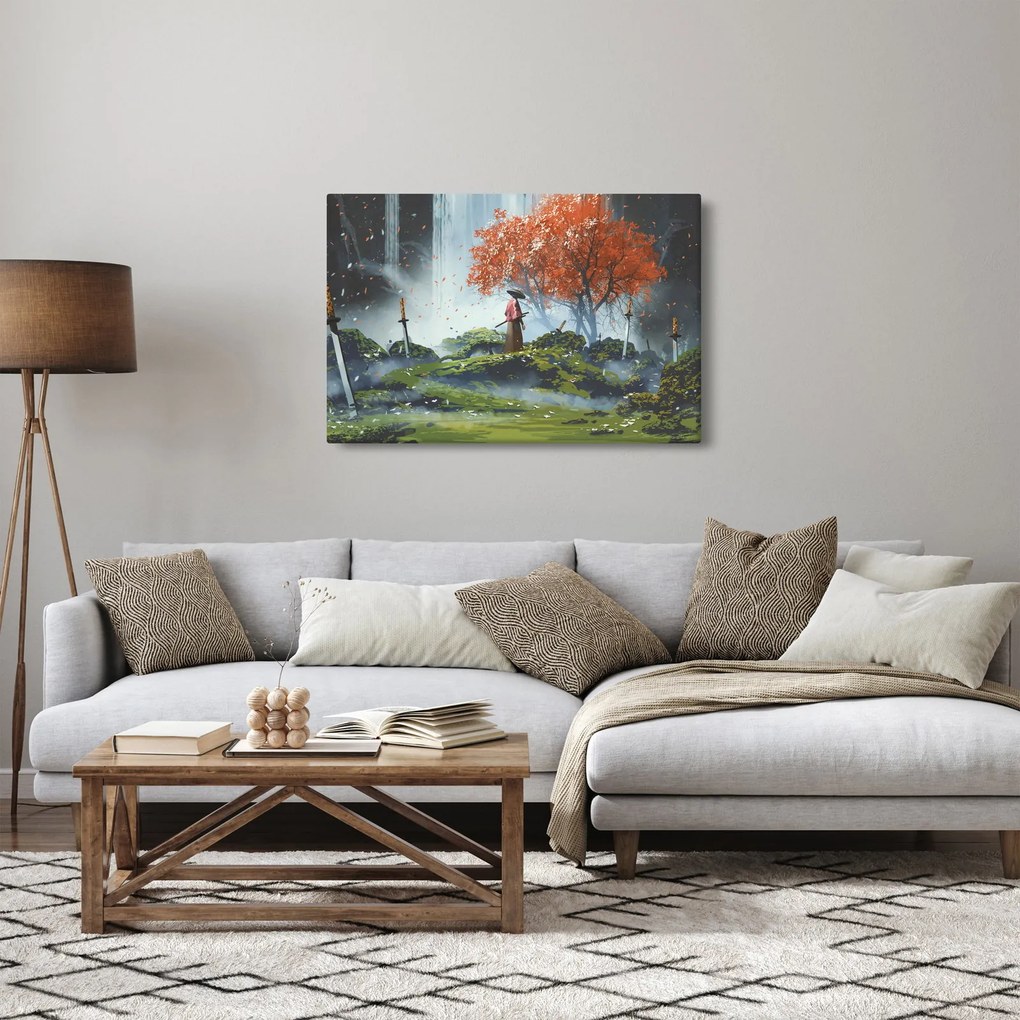 Obraz - Ilustrácie záhrady mečov (90x60 cm)