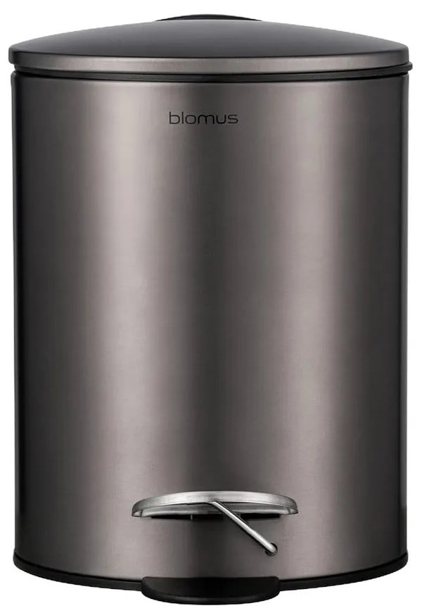 Tmavohnedý nášľapný oceľový odpadkový kôš 3 l Tubo – Blomus