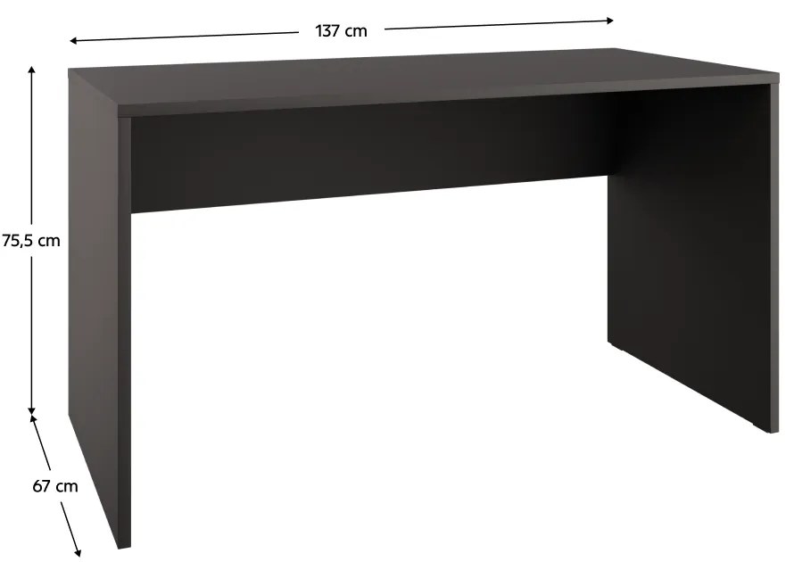 Pracovný stôl ADAPO 03, antracitová farba