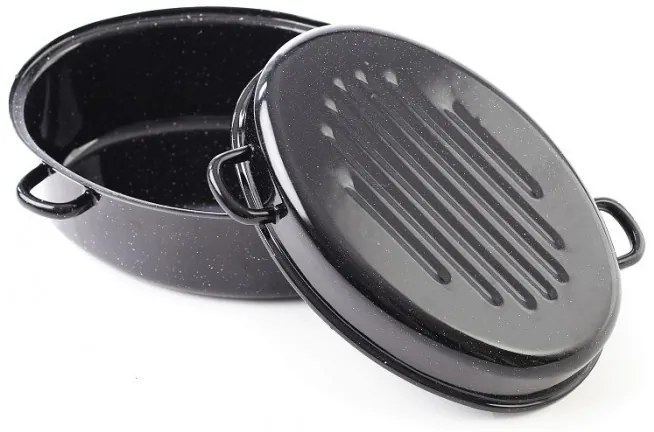 BELIS Sfinx smaltovaný oválny pekáč 42 cm dvojdielny