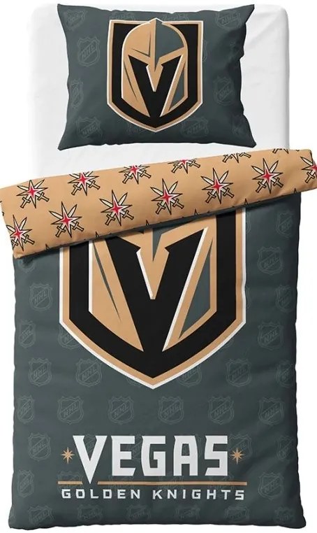 NHL Hokejové obliečky Vegas Golden Knights Shields 140x200/70x90 cm