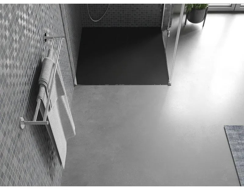 Mexen Bert, SMC štvorcová sprchová vanička 80 x 80 cm, čierna, 4K708080