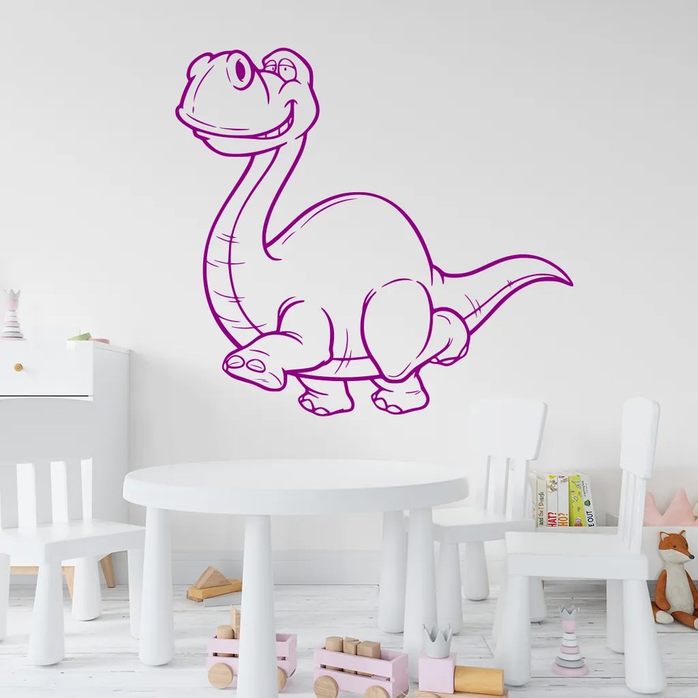 Veselá Stena Samolepka Brontosaurus Farba: oranžová, Veľkosť: 80 x 76 cm