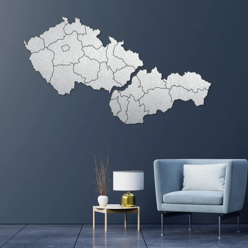 Veľká drevená mapa Slovensko a Česko | SENTOP M011