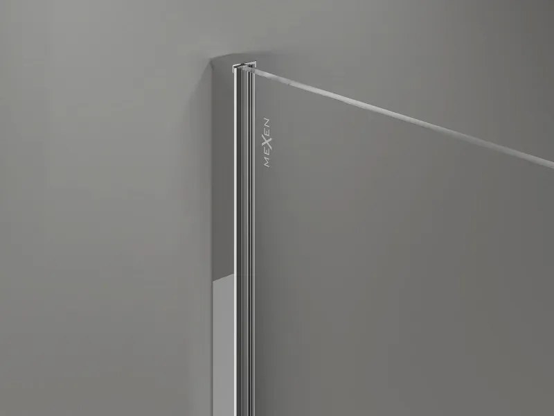 Mexen, Mexen Kioto-X sprchová stena 90 x 200 cm, grafit 10 mm, chróm - 800-090-101-01-40-X