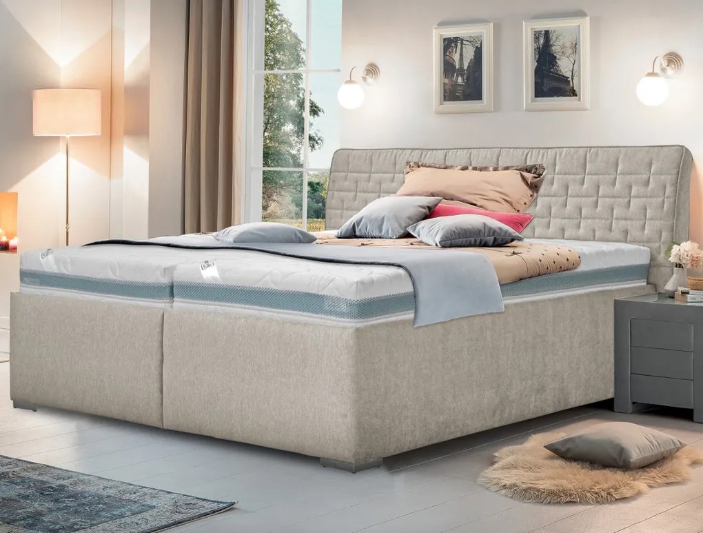 Posteľ Rita 180x200 cm, béžová látka