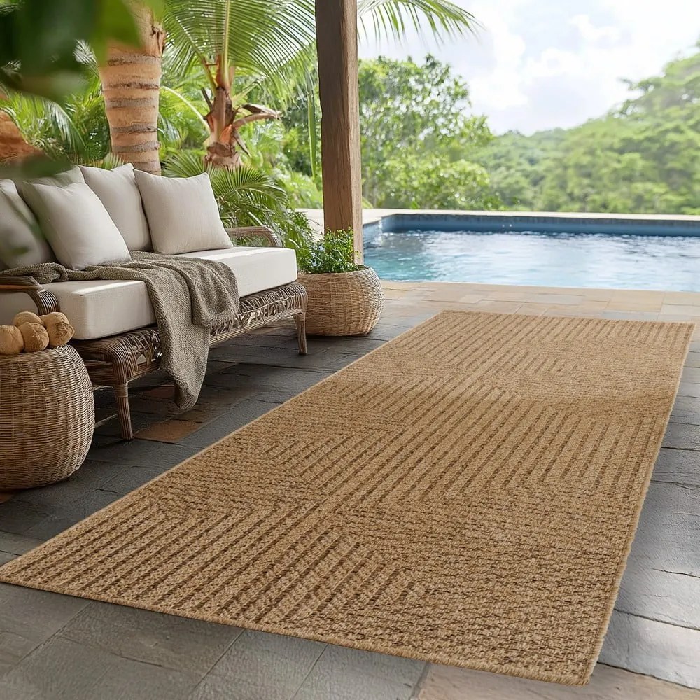 Hnedý vnútorný a vonkajší behúň 80x250 cm Timber 1404 – Ayyildiz Carpets