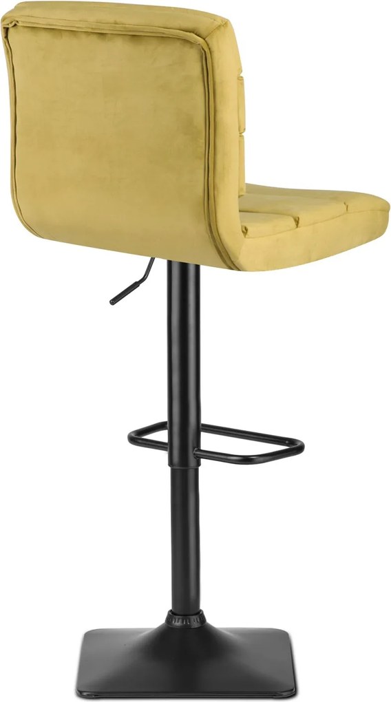 Barová stolička s operadlom SOFOTEL Drava - žltá