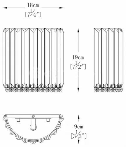 Zuma Line W0360-01A-B5AC - Krištáľové nástenné svietidlo PRINCE 1xG9/42W/230V