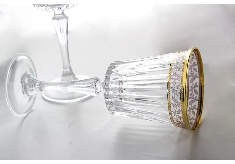 BOHEMIA PRESTIGE DORATO POHÁR NA VÍNO 230ML SADA 6 KS