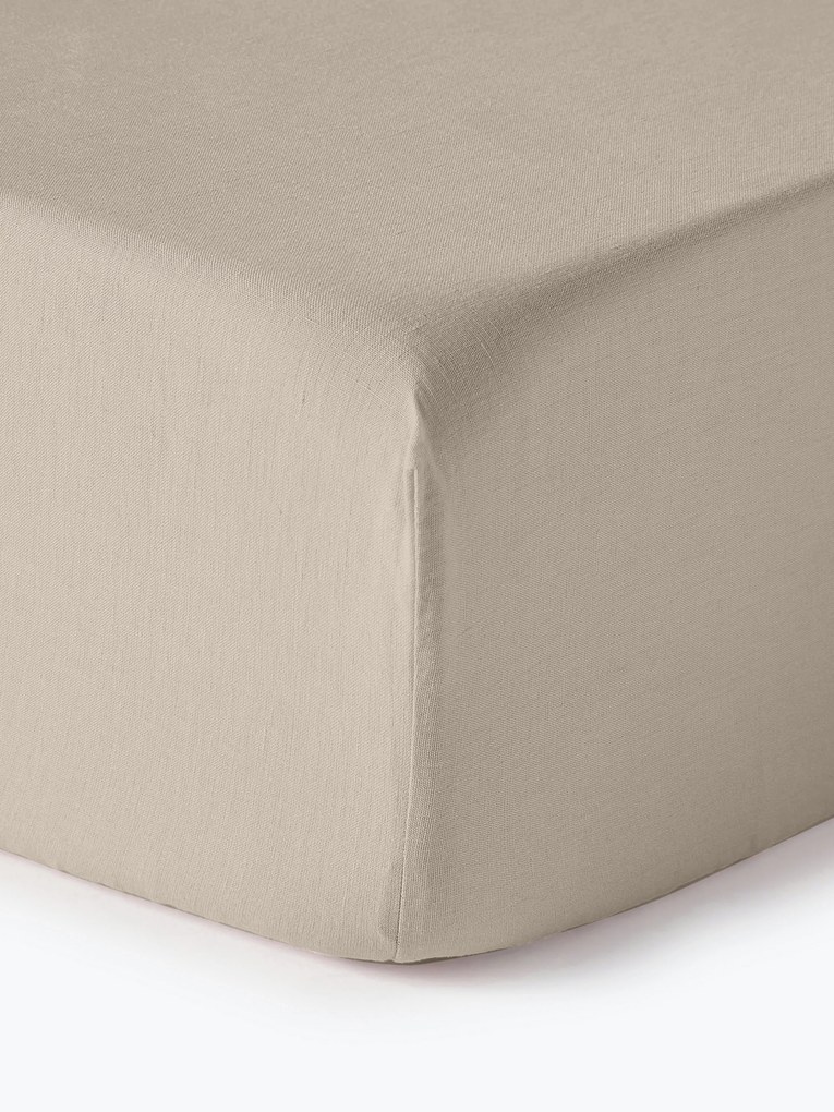 Elastická plachta na kontinentálnu posteľ z vypratého ľanu Airy