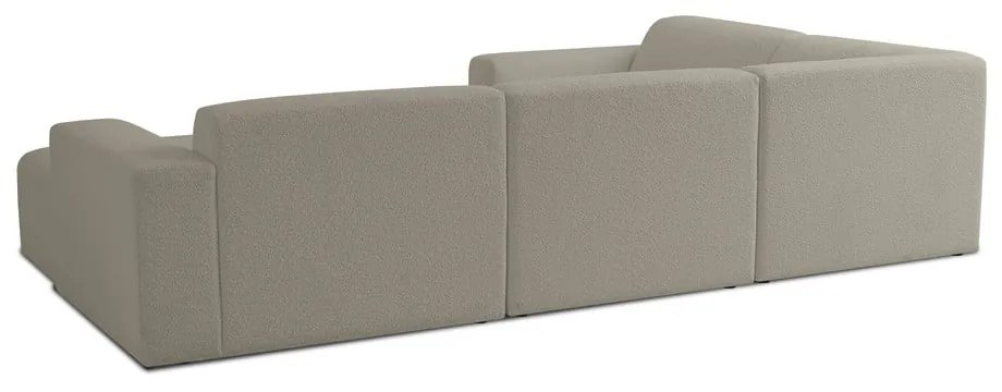 Svetlohnedá rohová pohovka z textílie buklé (do "U") Roxy – Scandic