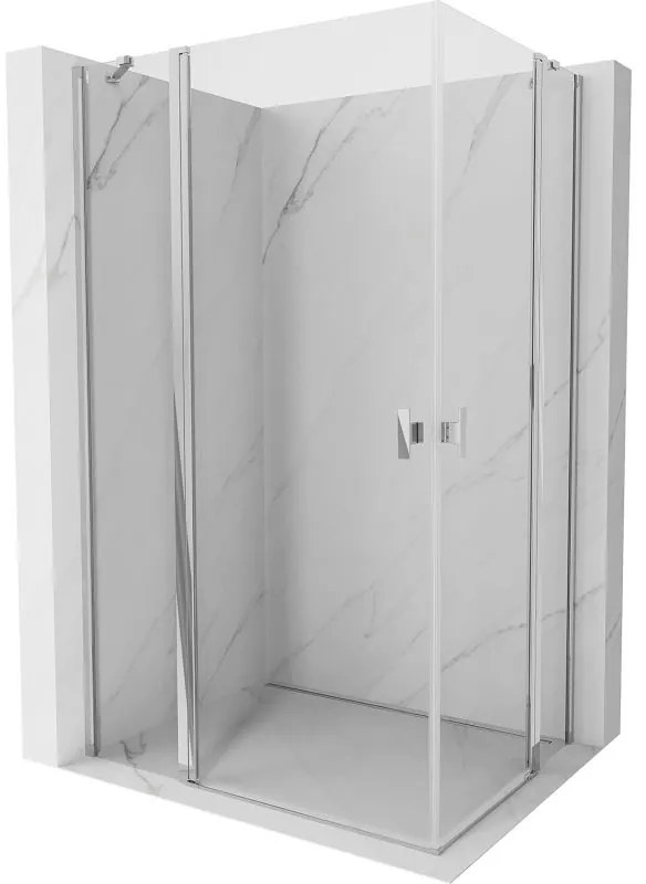 Mexen, Mexen Mist Duo výklopný sprchový kút 100 x 95 cm, priehľadný, chróm - 8A4-100-095-01-00