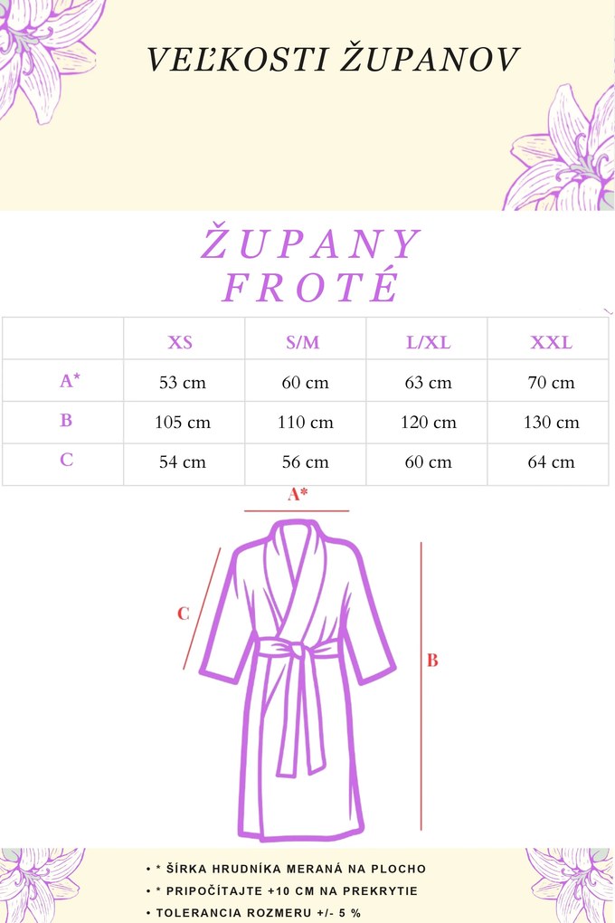 Froté pásik k županu svetlobéžový