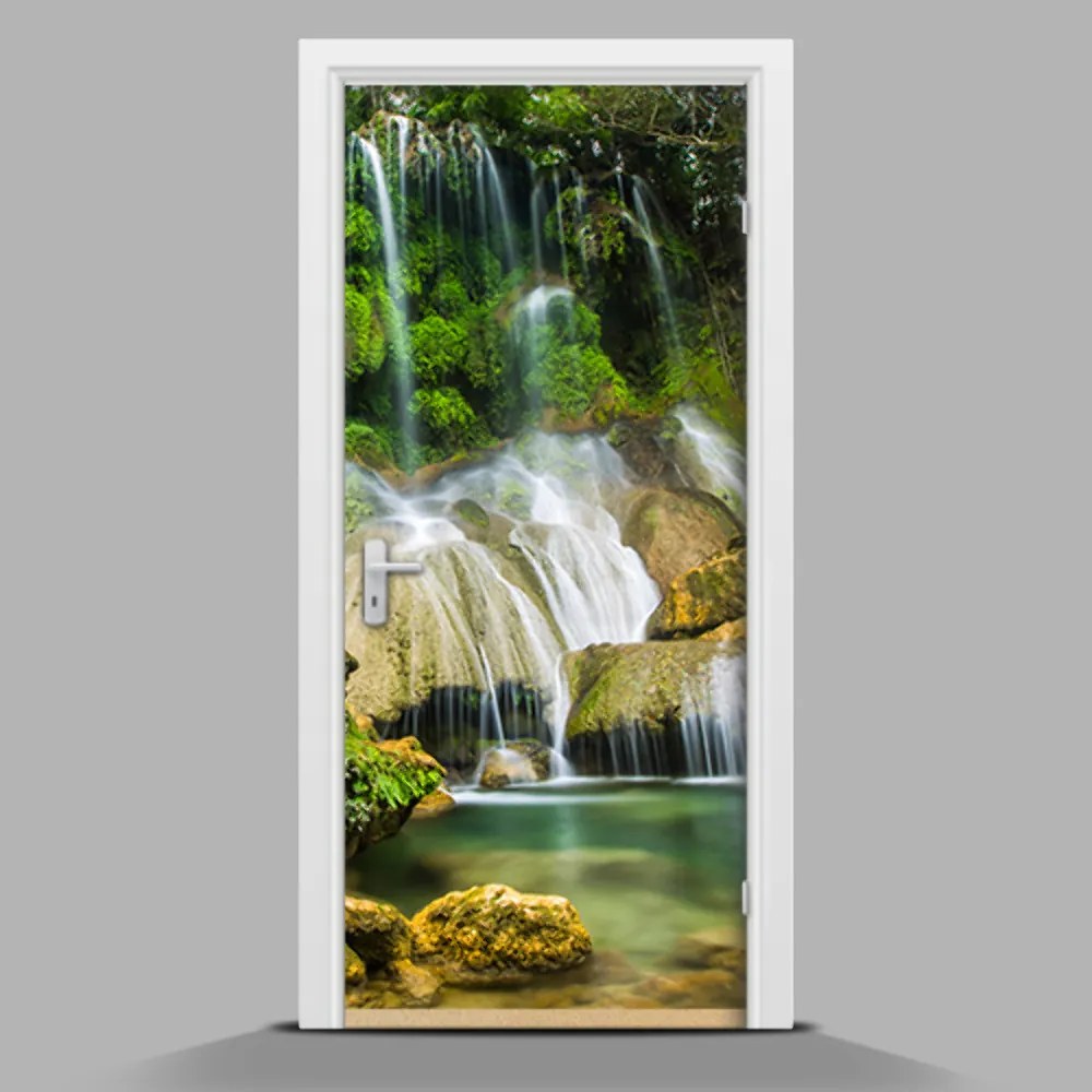 Nálepka na dvere Vodopád džungle wallmur-pl-f-104909030
