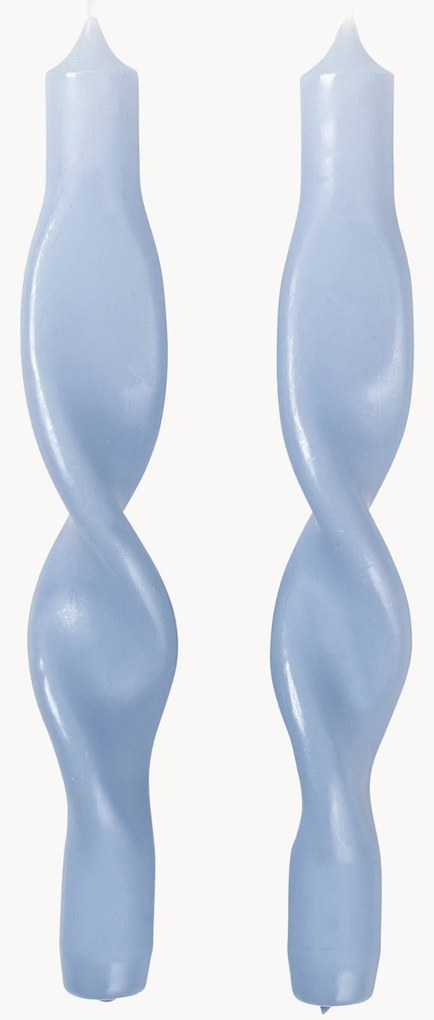 Ručne vyrobené dlhé sviečky Twist, 2 ks