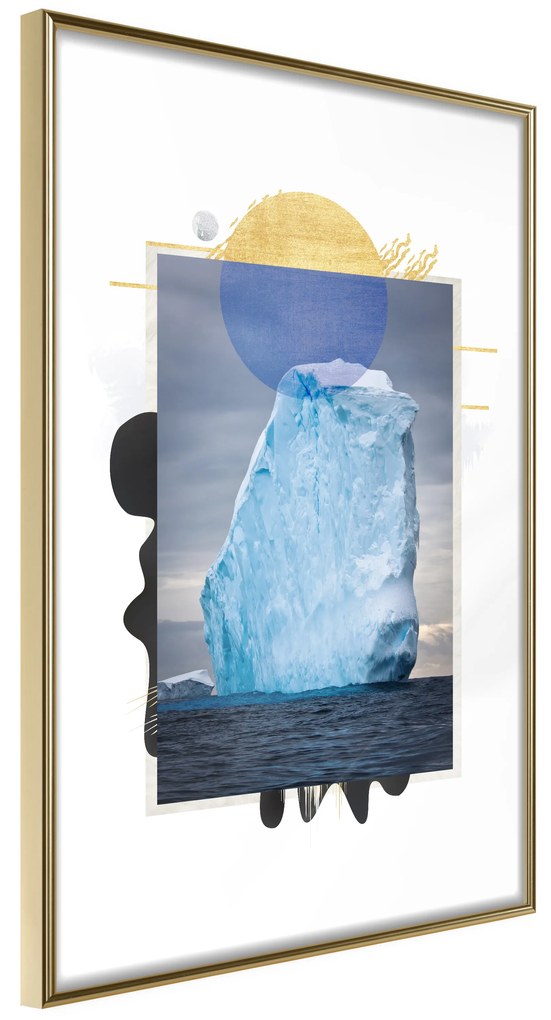 Artgeist Plagát - Iceberg [Poster] Veľkosť: 40x60, Verzia: Čierny rám s passe-partout