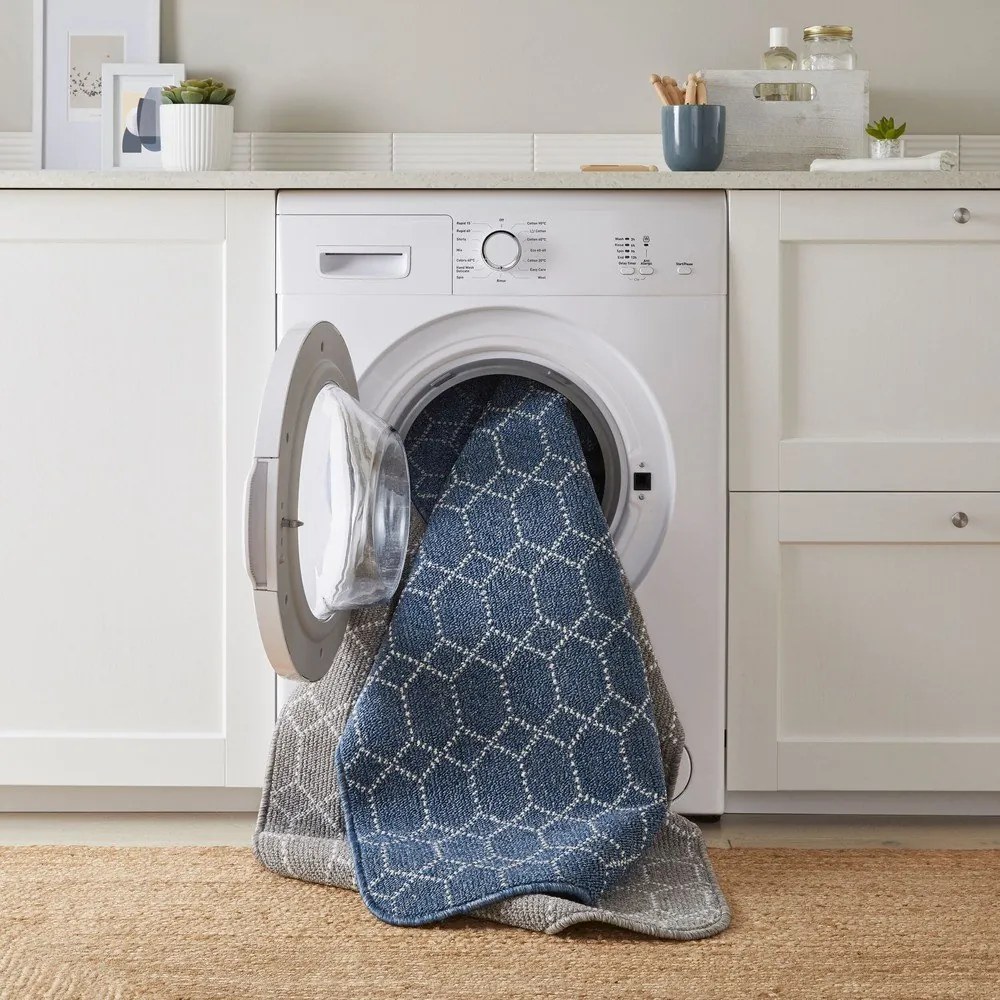 Tmavomodrý umývateľný behúň 57x230 cm Argyll – Flair Rugs