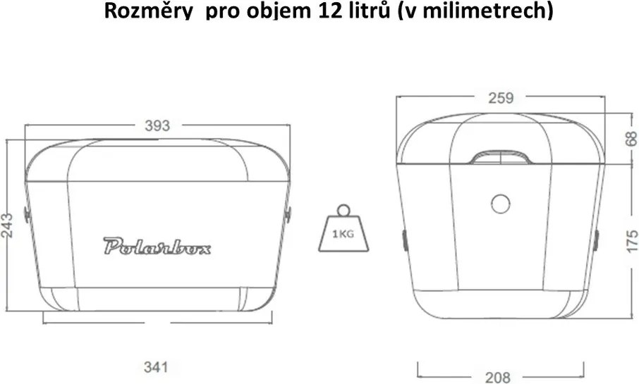 Ružový chladiaci box 12 l Pop – Polarbox